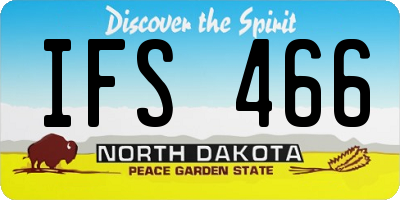 ND license plate IFS466