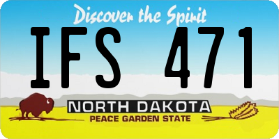 ND license plate IFS471