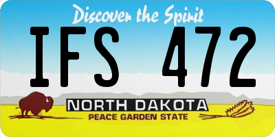 ND license plate IFS472