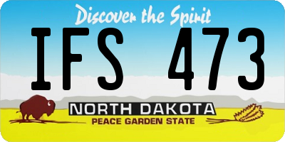 ND license plate IFS473