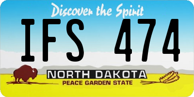 ND license plate IFS474