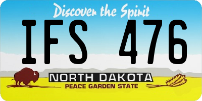 ND license plate IFS476