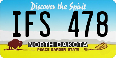 ND license plate IFS478