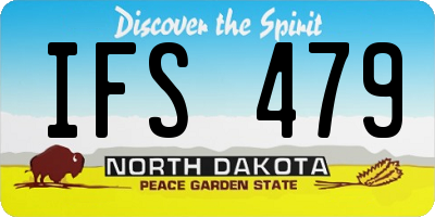 ND license plate IFS479