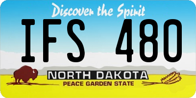 ND license plate IFS480