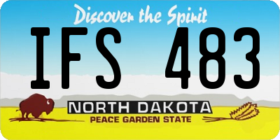 ND license plate IFS483