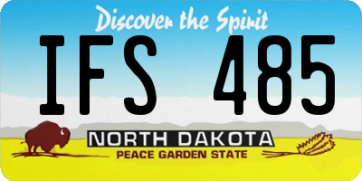ND license plate IFS485
