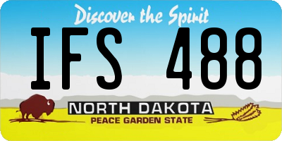 ND license plate IFS488