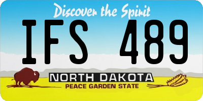 ND license plate IFS489