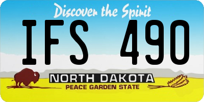ND license plate IFS490