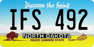 ND license plate IFS492