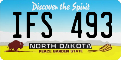 ND license plate IFS493