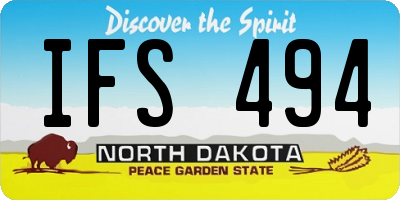 ND license plate IFS494