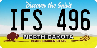 ND license plate IFS496