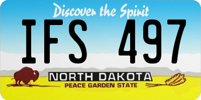 ND license plate IFS497