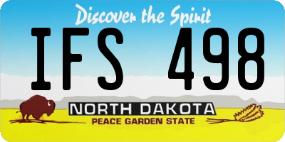 ND license plate IFS498