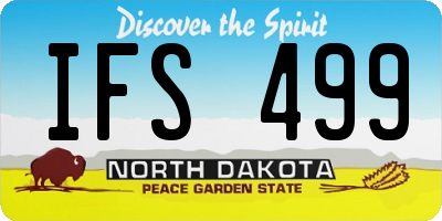 ND license plate IFS499