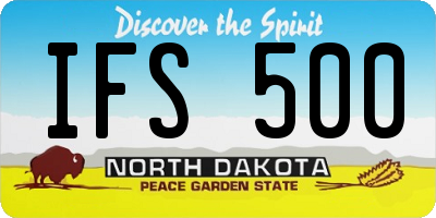 ND license plate IFS500
