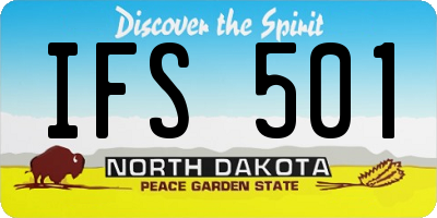 ND license plate IFS501