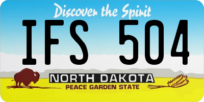 ND license plate IFS504