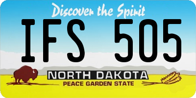 ND license plate IFS505