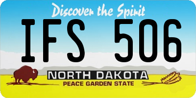 ND license plate IFS506