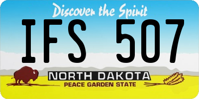 ND license plate IFS507
