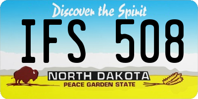 ND license plate IFS508