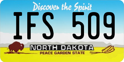 ND license plate IFS509