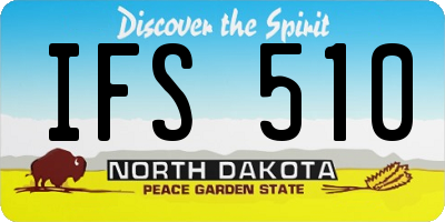 ND license plate IFS510