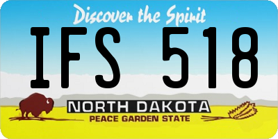 ND license plate IFS518