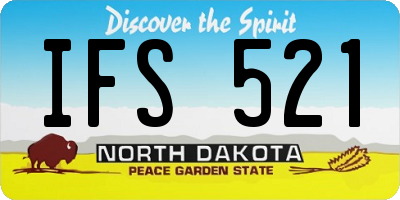ND license plate IFS521