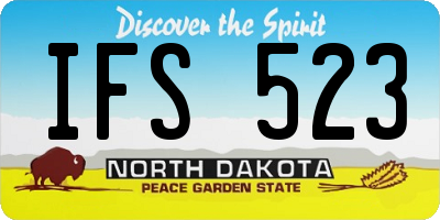 ND license plate IFS523