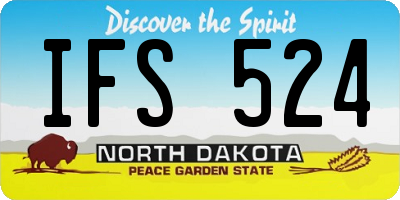 ND license plate IFS524