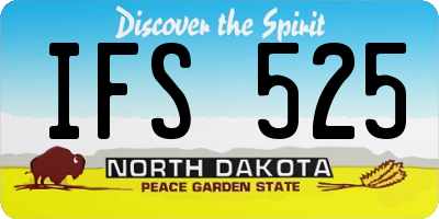 ND license plate IFS525