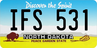 ND license plate IFS531