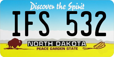 ND license plate IFS532