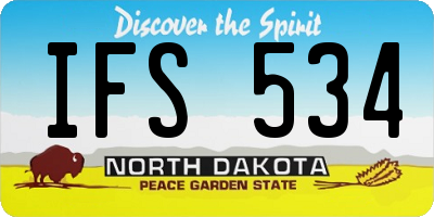 ND license plate IFS534