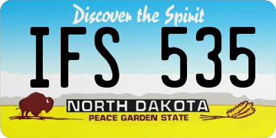 ND license plate IFS535