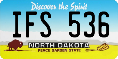 ND license plate IFS536