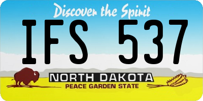 ND license plate IFS537