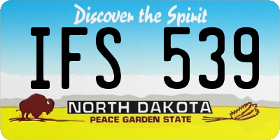 ND license plate IFS539