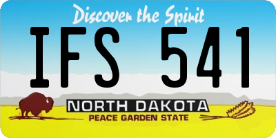 ND license plate IFS541