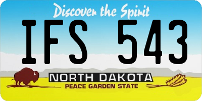 ND license plate IFS543