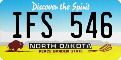 ND license plate IFS546