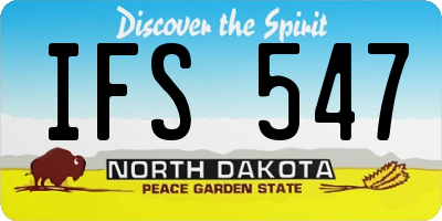 ND license plate IFS547