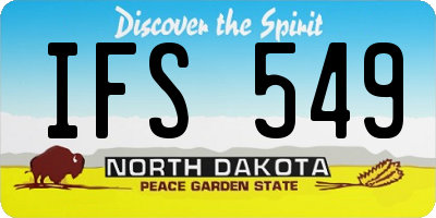 ND license plate IFS549
