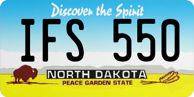 ND license plate IFS550