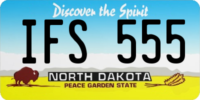 ND license plate IFS555
