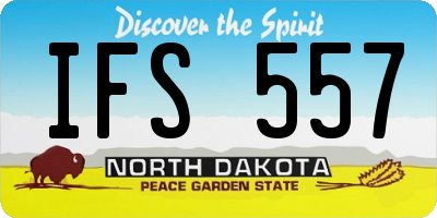 ND license plate IFS557
